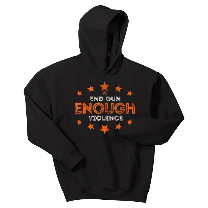 Vintage Wear Orange Anti Gun End Gun Violence Kids Hoodie