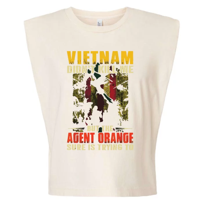 Vietnam War Orange Agent Military Victims Retired Soldiers Garment-Dyed Women's Muscle Tee