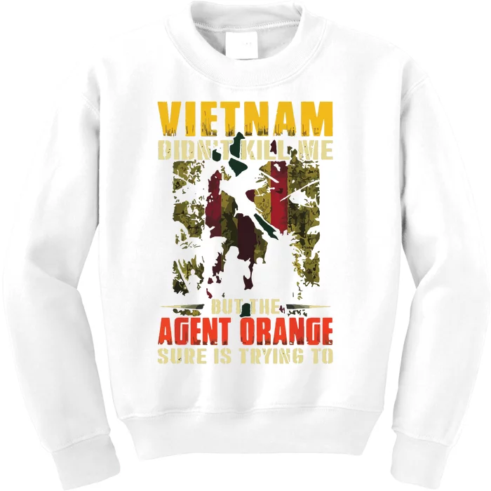 Vietnam War Orange Agent Military Victims Retired Soldiers Kids Sweatshirt