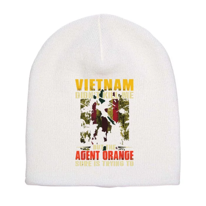 Vietnam War Orange Agent Military Victims Retired Soldiers Short Acrylic Beanie