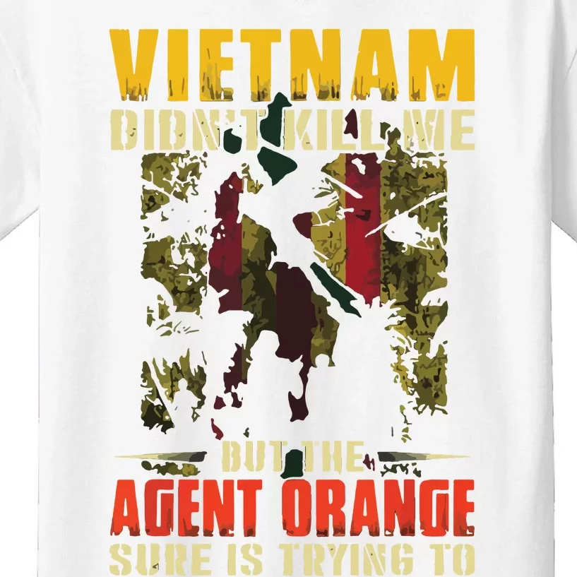 Vietnam War Orange Agent Military Victims Retired Soldiers Kids T-Shirt