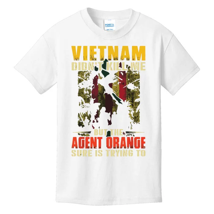 Vietnam War Orange Agent Military Victims Retired Soldiers Kids T-Shirt