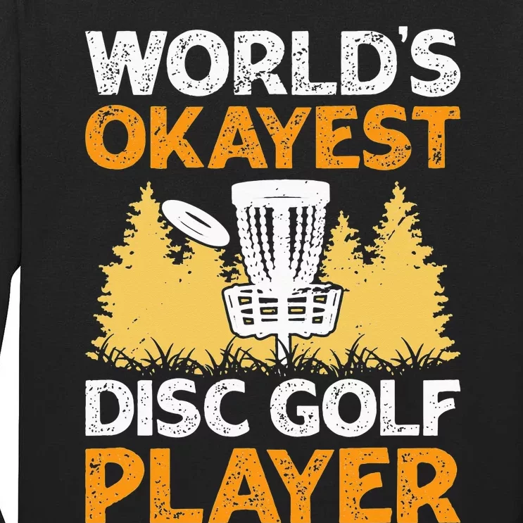 vintage World's Okayest Disc Golf Player Tall Long Sleeve T-Shirt