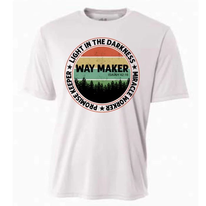 Vintage Waymaker Promise Keeper Miracle Worker Christian Cooling Performance Crew T-Shirt