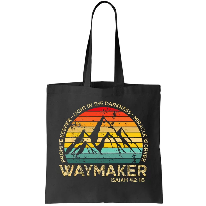 Vintage Waymaker Promise Keeper Miracle Worker Christian Tote Bag