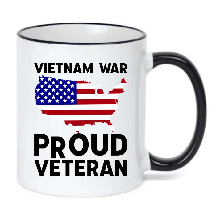 Vietnam War Proud Veteran Black Color Changing Mug