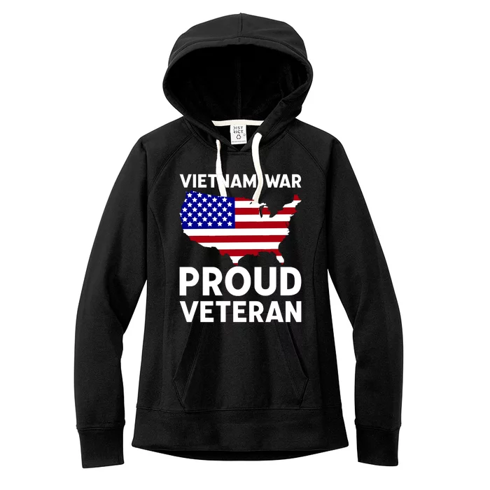 Vietnam War Proud Veteran Women's Fleece Hoodie