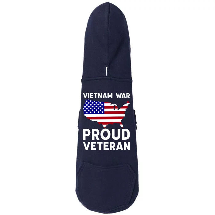 Vietnam War Proud Veteran Doggie 3-End Fleece Hoodie