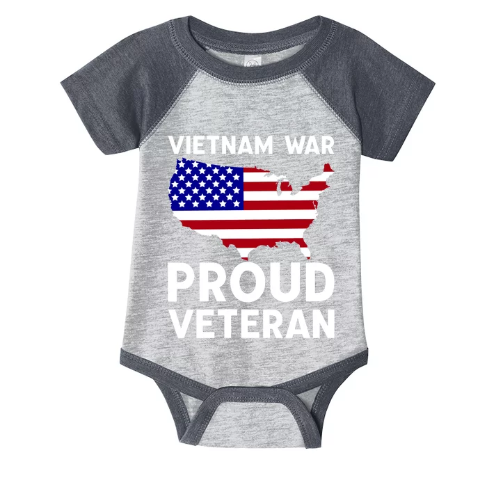 Vietnam War Proud Veteran Infant Baby Jersey Bodysuit