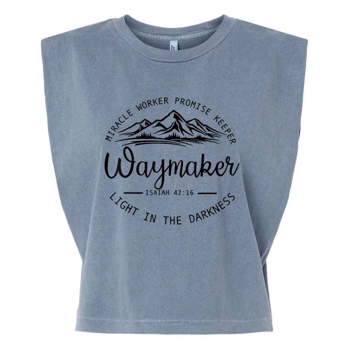 Vintage Waymaker Promise Keeper Miracle Worker Christian Garment-Dyed Women's Muscle Tee