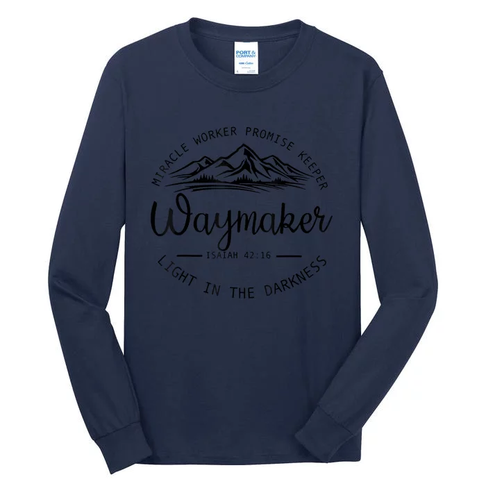 Vintage Waymaker Promise Keeper Miracle Worker Christian Tall Long Sleeve T-Shirt