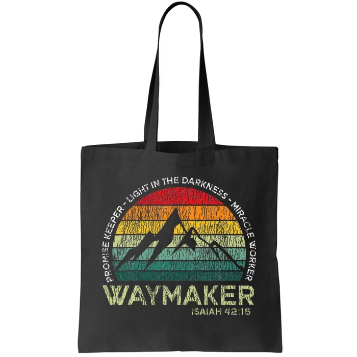 Vintage Waymaker Promise Keeper Miracle Worker Christian Tote Bag