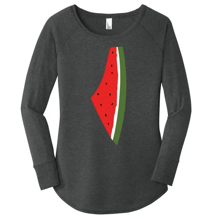 Violet Wear Palestine Watermelon Women's Perfect Tri Tunic Long Sleeve Shirt