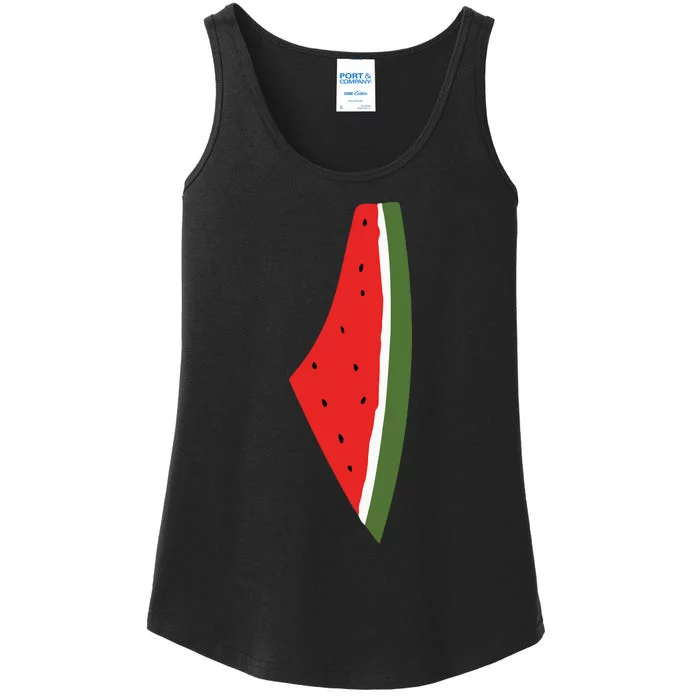 Violet Wear Palestine Watermelon Ladies Essential Tank