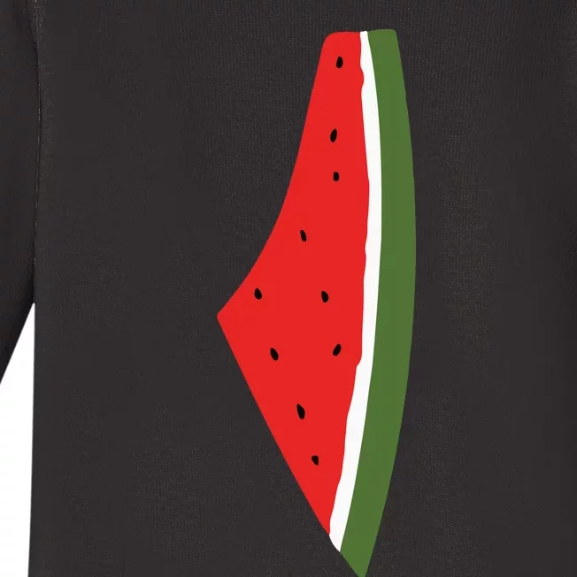 Violet Wear Palestine Watermelon Baby Long Sleeve Bodysuit