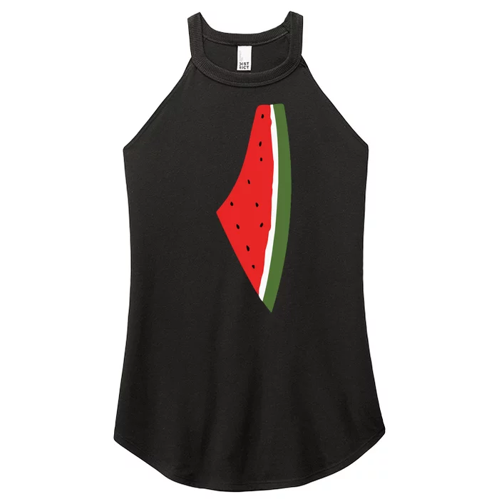 Violet Wear Palestine Watermelon Women’s Perfect Tri Rocker Tank