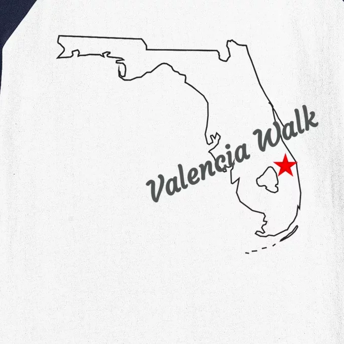 Valencia Walk Port St Lucie Florida Baseball Sleeve Shirt