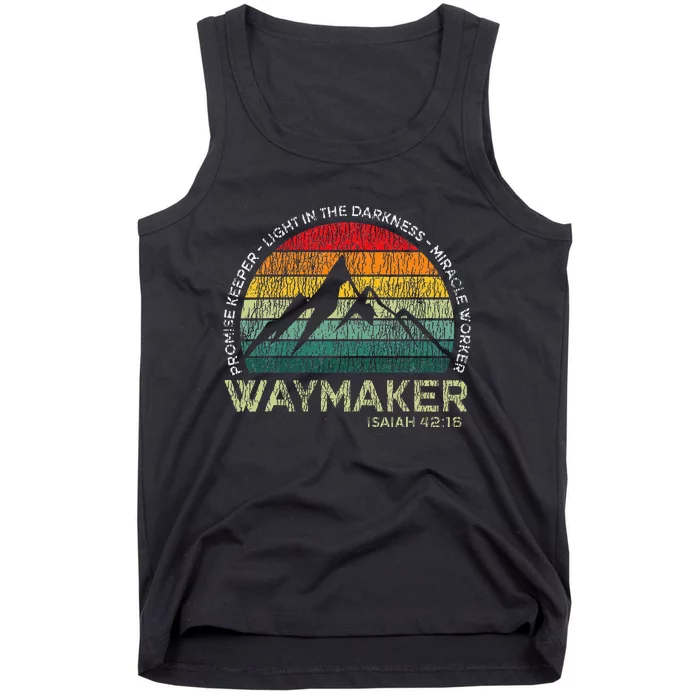 Vintage Waymaker Promise Keeper Miracle Worker Christian Tank Top