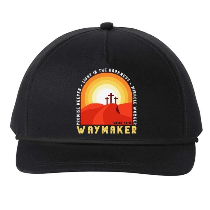 Vintage Waymaker Promise Keeper Miracle Worker Christian Snapback Five-Panel Rope Hat