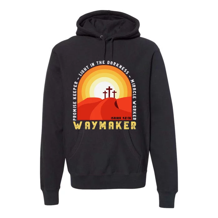 Vintage Waymaker Promise Keeper Miracle Worker Christian Premium Hoodie