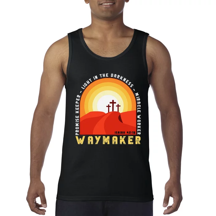 Vintage Waymaker Promise Keeper Miracle Worker Christian Tank Top