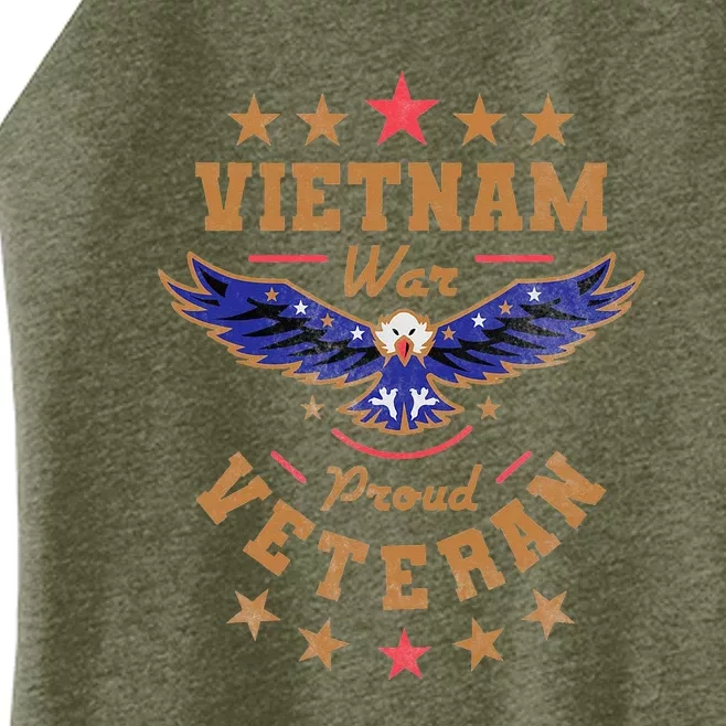 Vietnam War Proud Veteran Veteran's Day Women’s Perfect Tri Rocker Tank