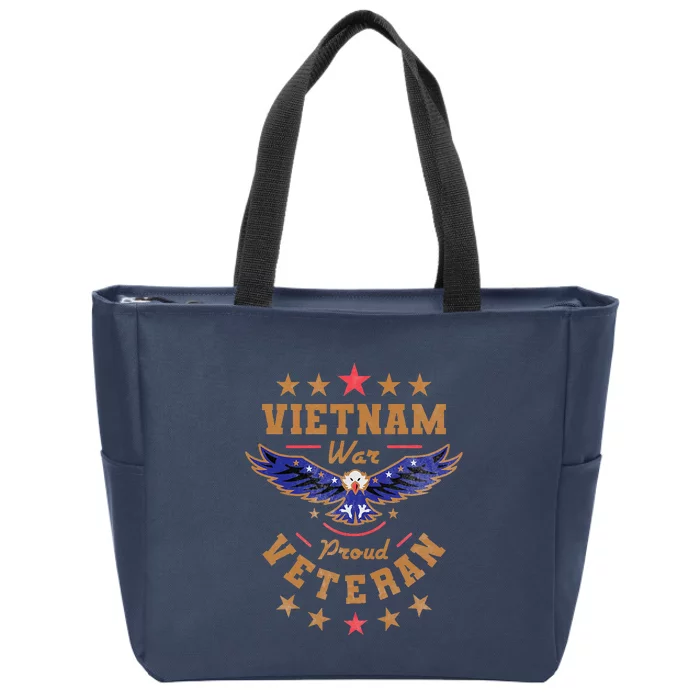 Vietnam War Proud Veteran Veteran's Day Zip Tote Bag