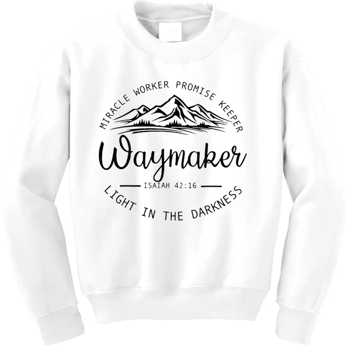 Vintage Waymaker Promise Keeper Miracle Worker Christian Kids Sweatshirt