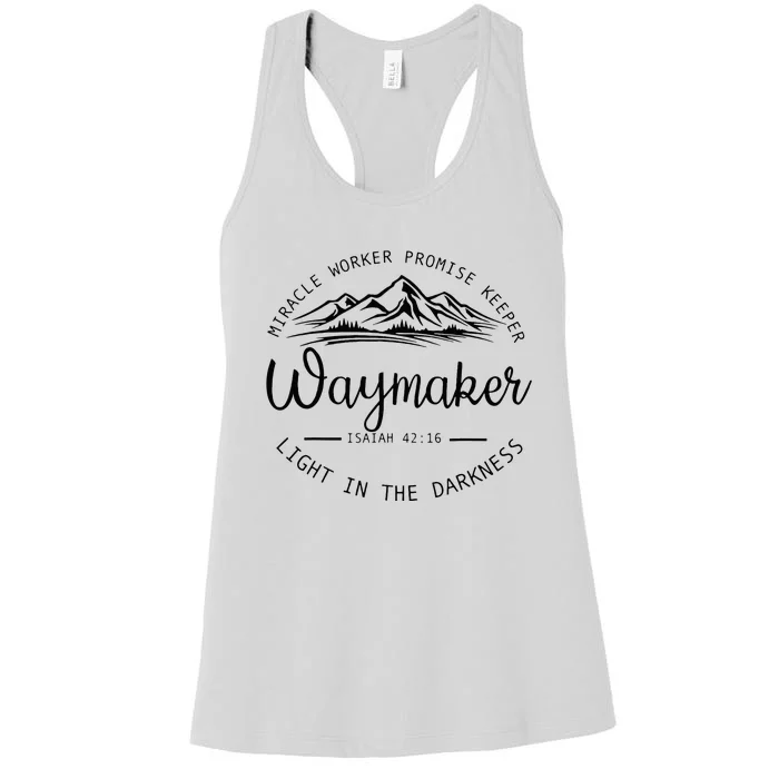 Vintage Waymaker Promise Keeper Miracle Worker Christian Women's Racerback Tank