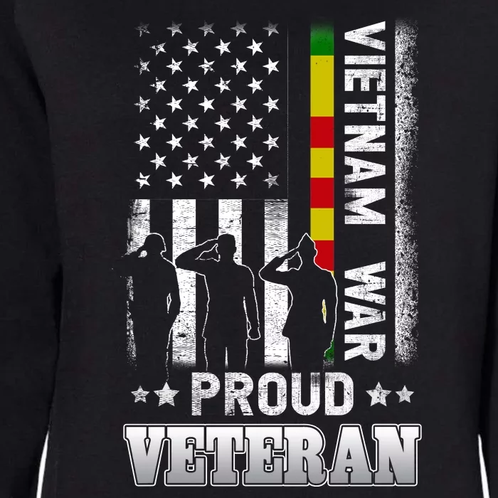 Vietnam War Proud Veteran For Military American Flag Patriotic Womens California Wash Sweatshirt