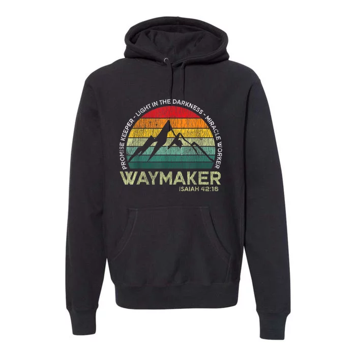 Vintage Waymaker Promise Keeper Miracle Worker Christian Premium Hoodie