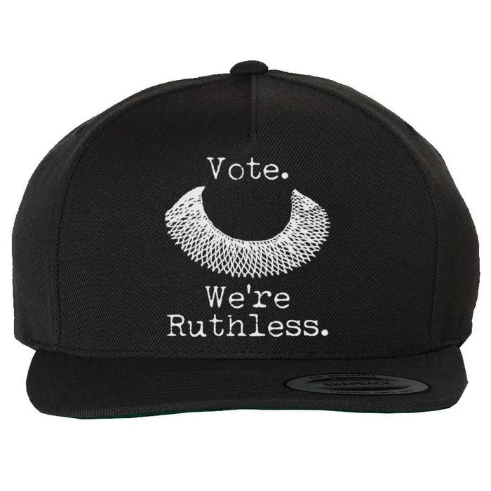 Vote We're Ruthless RBG Ruth Bader Ginsburg Wool Snapback Cap