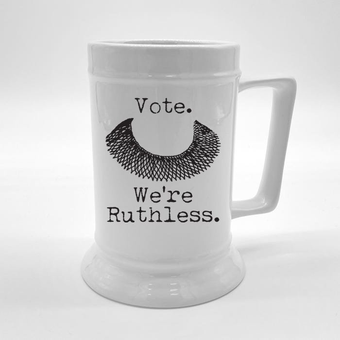 Vote We're Ruthless RBG Ruth Bader Ginsburg Front & Back Beer Stein