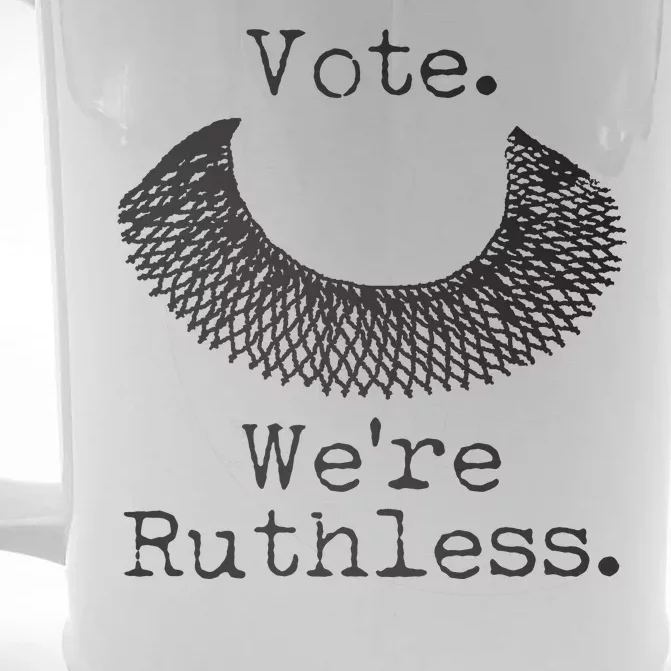 Vote We're Ruthless RBG Ruth Bader Ginsburg Front & Back Beer Stein