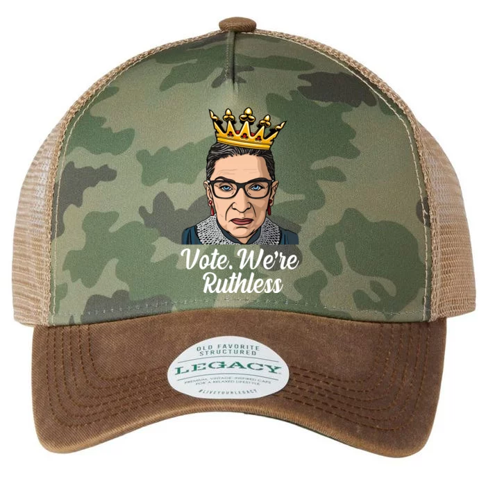 Vote We're Ruthless Ruth Bader Ginsburg Equal Rights Legacy Tie Dye Trucker Hat