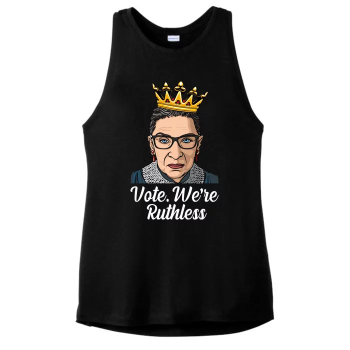 Vote We're Ruthless Ruth Bader Ginsburg Equal Rights Ladies Tri-Blend Wicking Tank