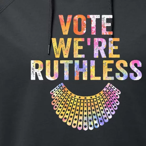 Vote Were Ruthless Human And Women Feminist Performance Fleece Hoodie