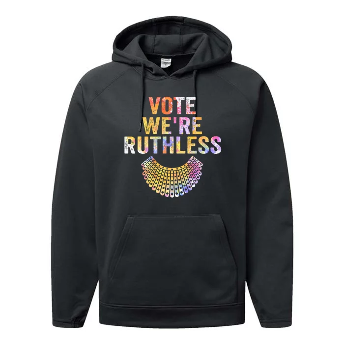 Vote Were Ruthless Human And Women Feminist Performance Fleece Hoodie