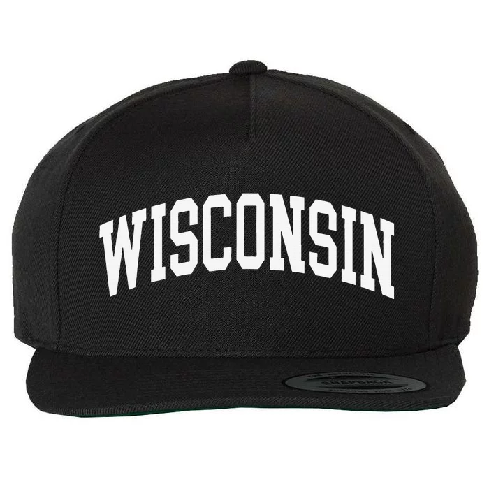 Vintage Wear Red For Wisconsin Wool Snapback Cap