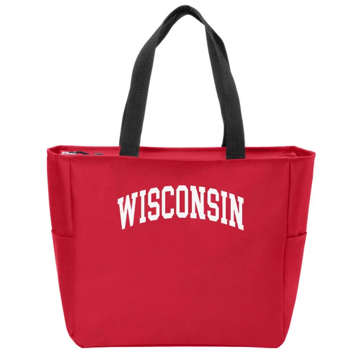 Vintage Wear Red For Wisconsin Zip Tote Bag