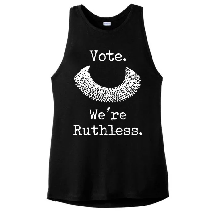 Vote. We're Ruthless. Women's Rights Pro Choice Roe 1973 Ladies Tri-Blend Wicking Tank