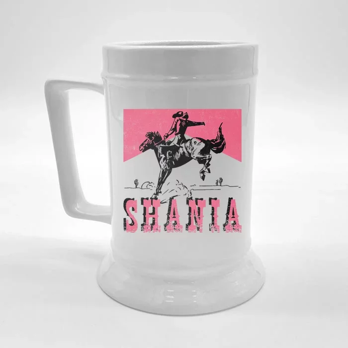 Vintage Western Shania Rodeo Inspired Punchy Cowboy Hat Front & Back Beer Stein