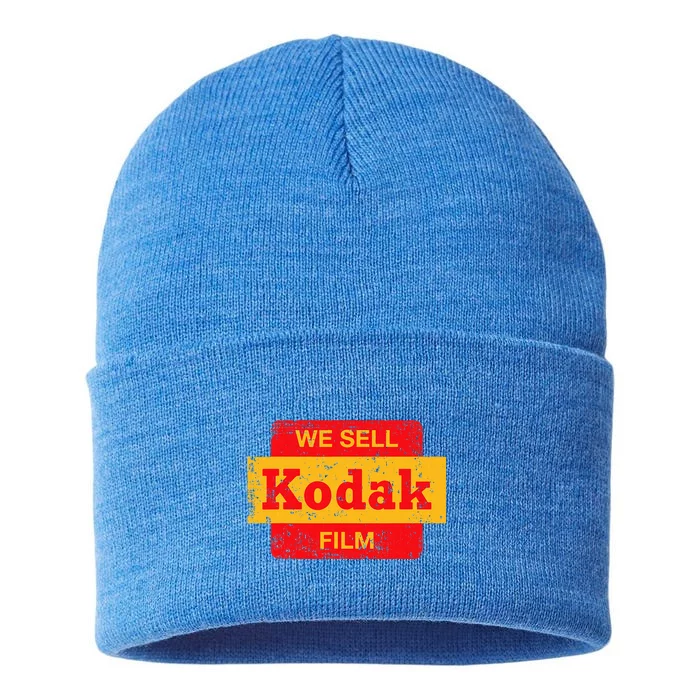 Vintage We Sell Kodak Film Retail Sign Sustainable Knit Beanie