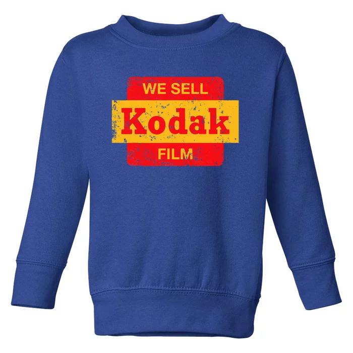 Vintage We Sell Kodak Film Retail Sign Toddler Sweatshirt