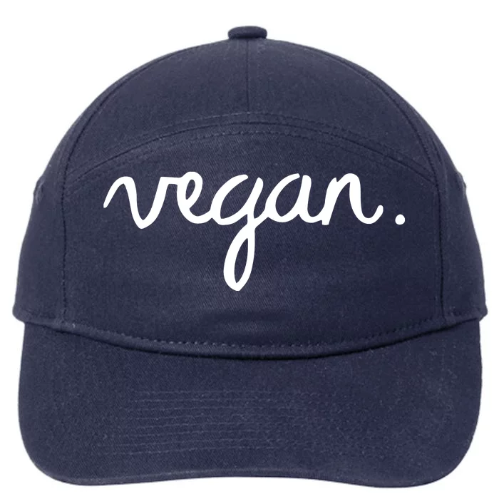 VEGAN Writing Statement Present Simple Eco Men Women 7-Panel Snapback Hat