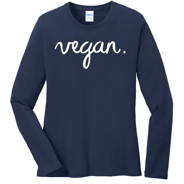 VEGAN Writing Statement Present Simple Eco Men Women Ladies Long Sleeve Shirt