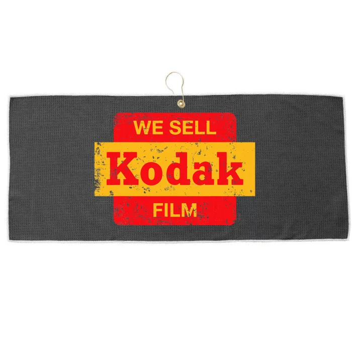 Vintage We Sell Kodak Film Retail Sign Large Microfiber Waffle Golf Towel