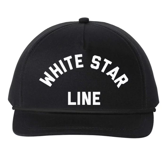 Vintage White Star Line Snapback Five-Panel Rope Hat