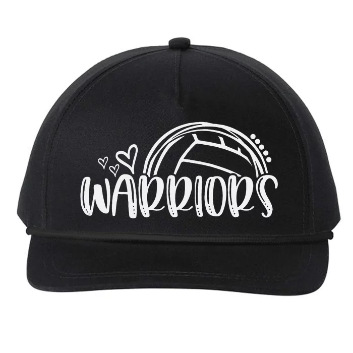 Volleyball Warriors School Sports Fan Team Spirit Snapback Five-Panel Rope Hat