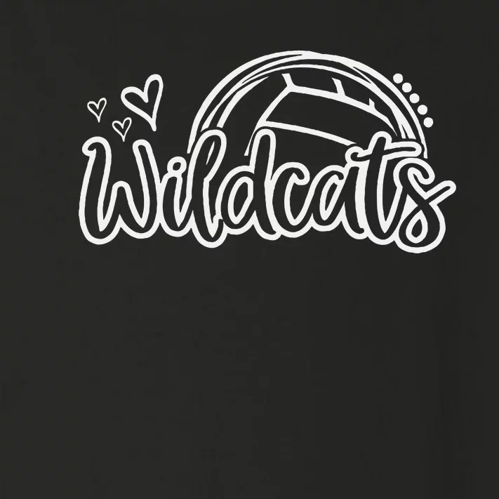 Volleyball Wildcats School Sports Fan Team Spirit Toddler Long Sleeve Shirt